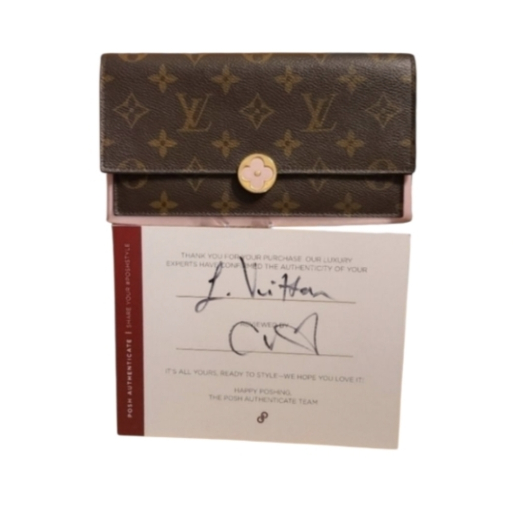 Louis Vuitton Vintage RARE Rose Ballerine Flore Monogrammed Long Wallet … - Picture 16 of 16